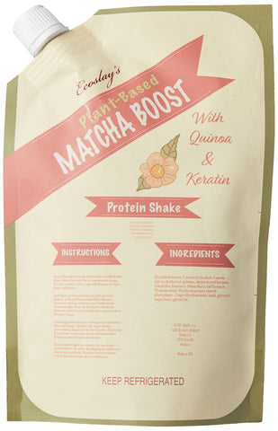 Ecoslay Matcha Boost - Quinoa & Keratin Protein Hair Treatment, Repair Mask for Damaged, Dry, Curly Hair - 8 oz