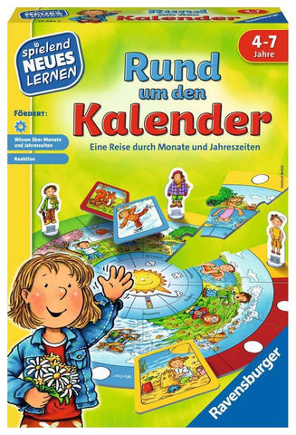 Ravensburger 24984 - Around the Calendar - Play and Learning for Children, Educational Game for Children from 4-7 Years, Playing New Learning for 2-4 Players