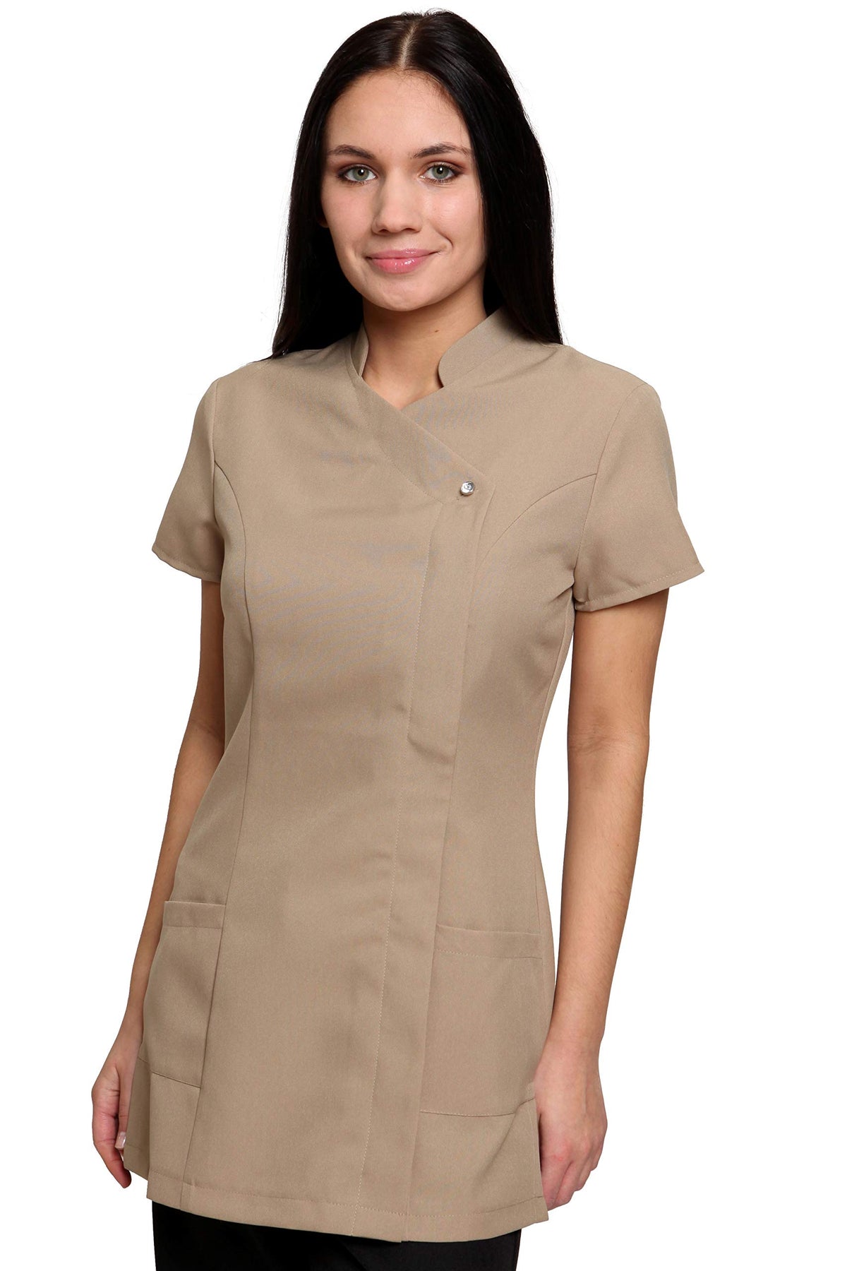 Mirabella Health & Beauty Women's Freya Beauty Tunic Uniform Camel 8 UK