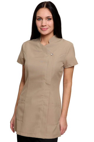 Mirabella Health & Beauty Women's Freya Beauty Tunic Uniform Camel 8 UK