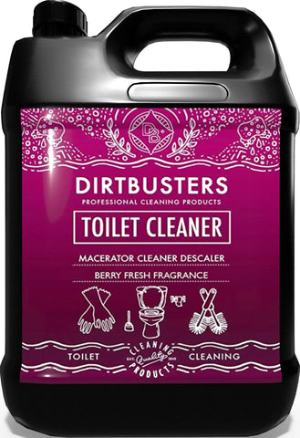 Dirtbusters Toilet Macerator Cleaner & Descaler, Deep Cleaning With Limescale Remover, Safe To Use With All Saniflo Pump Units, Toilets, Septic Tanks, Macerators & Urinals, Berry Fresh (5L)