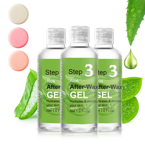 VUEYAA Aloe Vera Gel from freshly cut Pure Aloe, Unscented, Soothing Moisture, for Face, Skin, Hair, Sunburn Relief, 3 bottles (1.01 fl oz x 3)