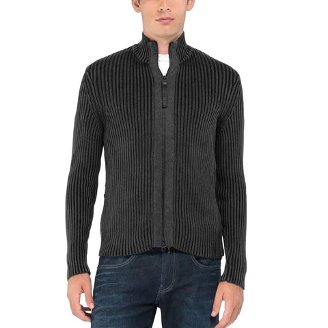 Replay Men's Uk4473 Cardigan Sweater, 098 Black, S
