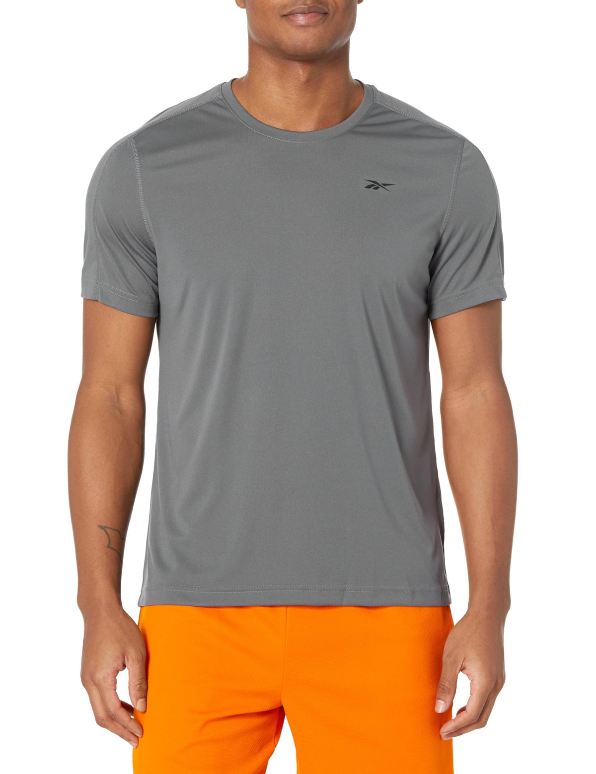 Reebok Men's Standard Traning Tech T-Shirt, Cold Grey/Black, 2XL