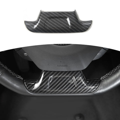 RT-TCZ for Chevy Camaro Steering Wheel Trim Sticker Cover Carbon Fiber for Chevrolet Camaro 2017 Up Carbon Fiber Interior Accessories