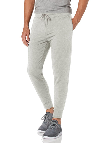 Jockey Men's Active Basic Fleece Jogger Sweatpants Pants, Brushed Back Light Heather Grey, Large