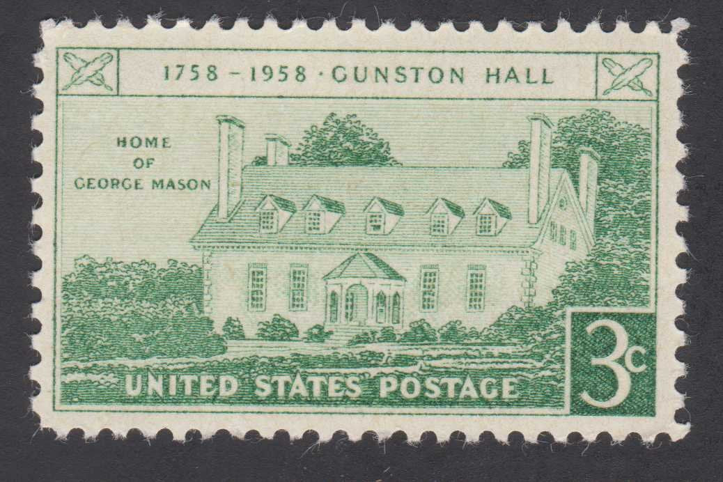 Gunston Hall 3Ãƒâ€šÃ‚Â¢ USA Postage Stamp