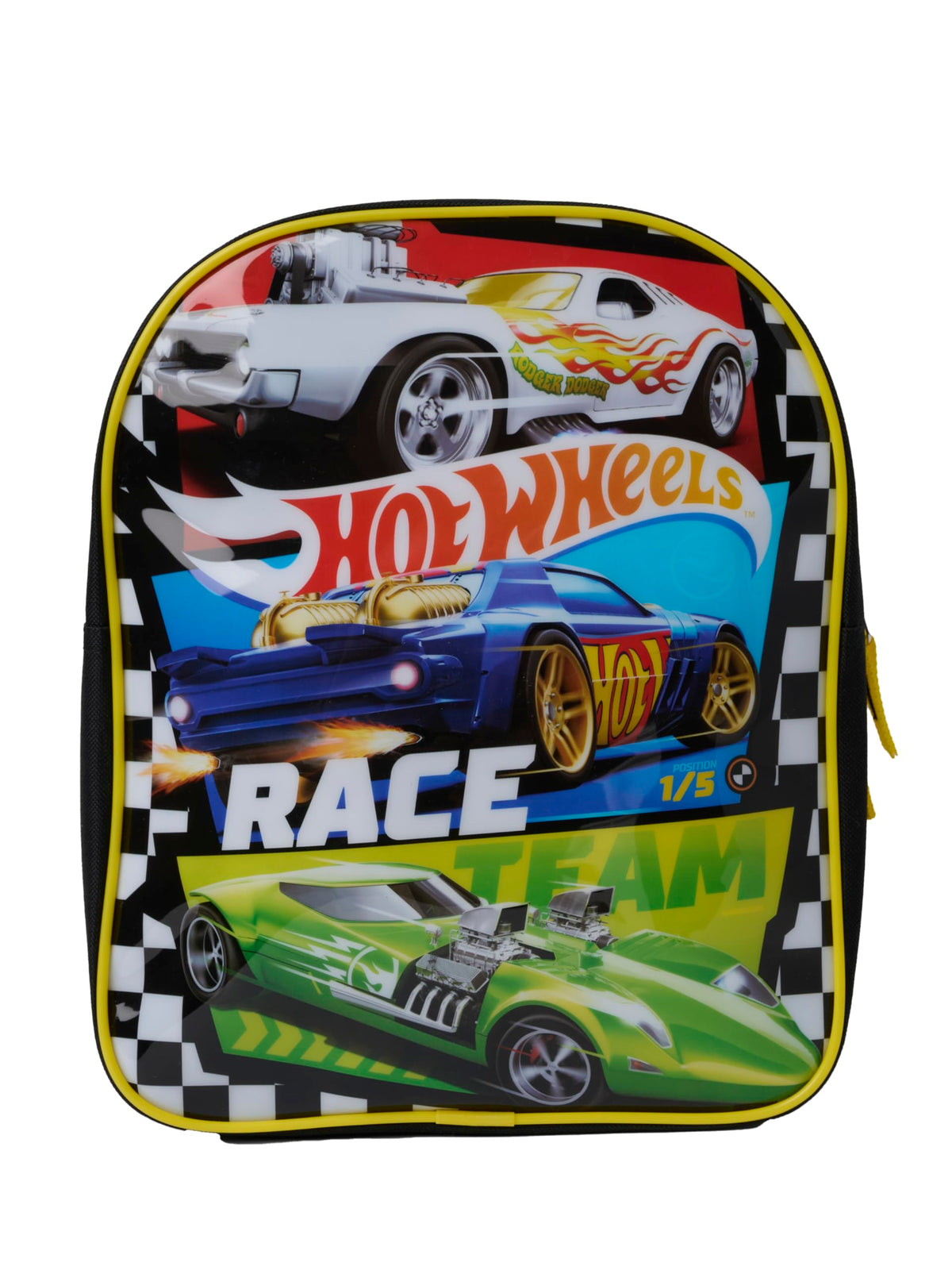 Hot Wheels 11" Mini Backpack Race Cars Boys Toddlers Kid School Bag Yellow Black