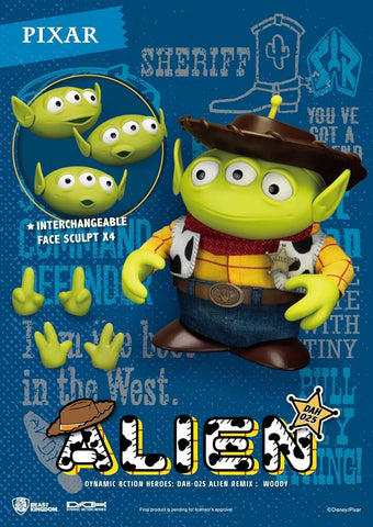 Beast Kingdom Toy Story: Alien Remix Woody DAH-025 Dynamic 8ction Heroes Action Figure, Multicolor