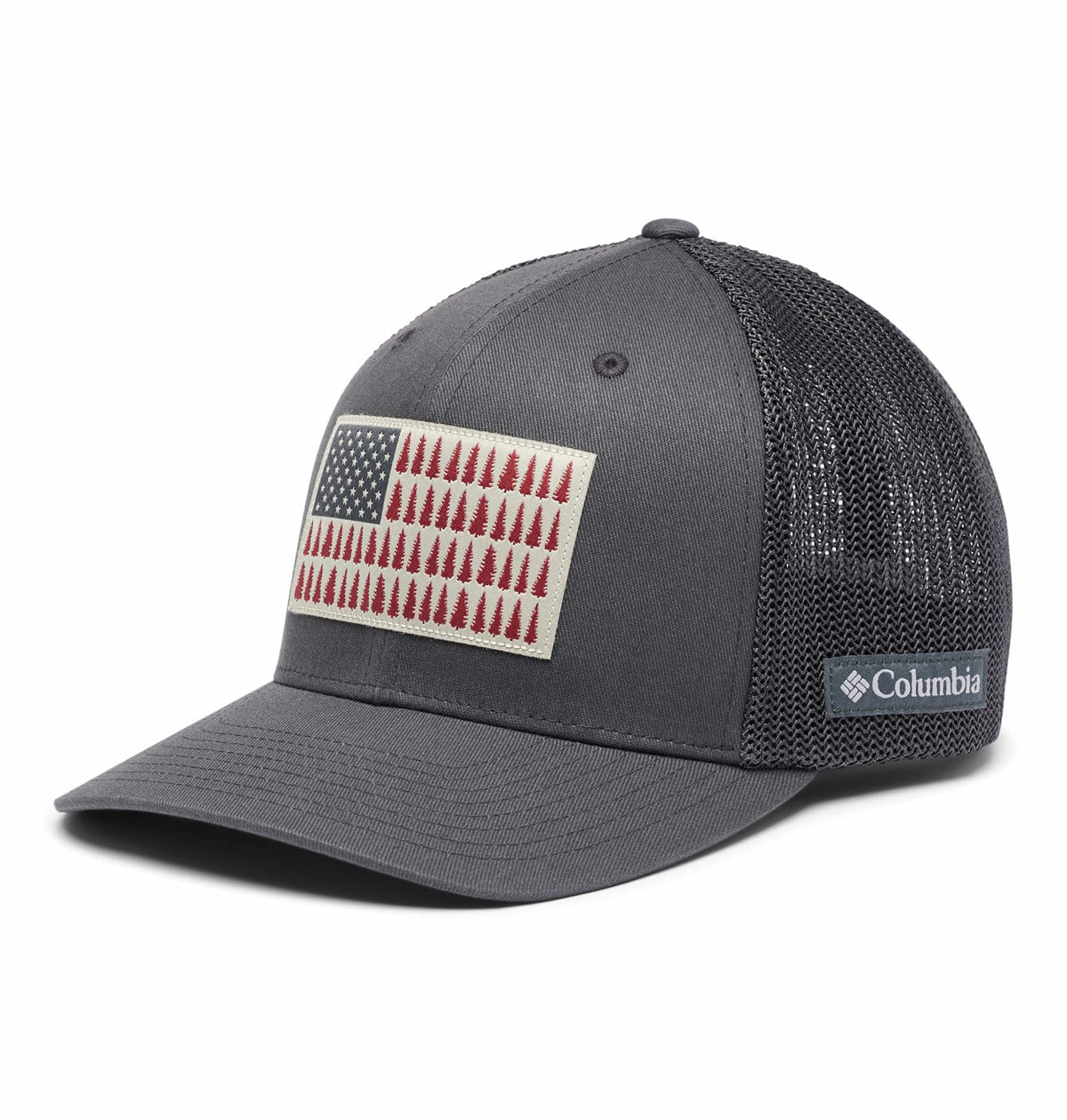 Columbia Mesh Tree Flag Ball Cap, Shark/Shark, Large/X-Large