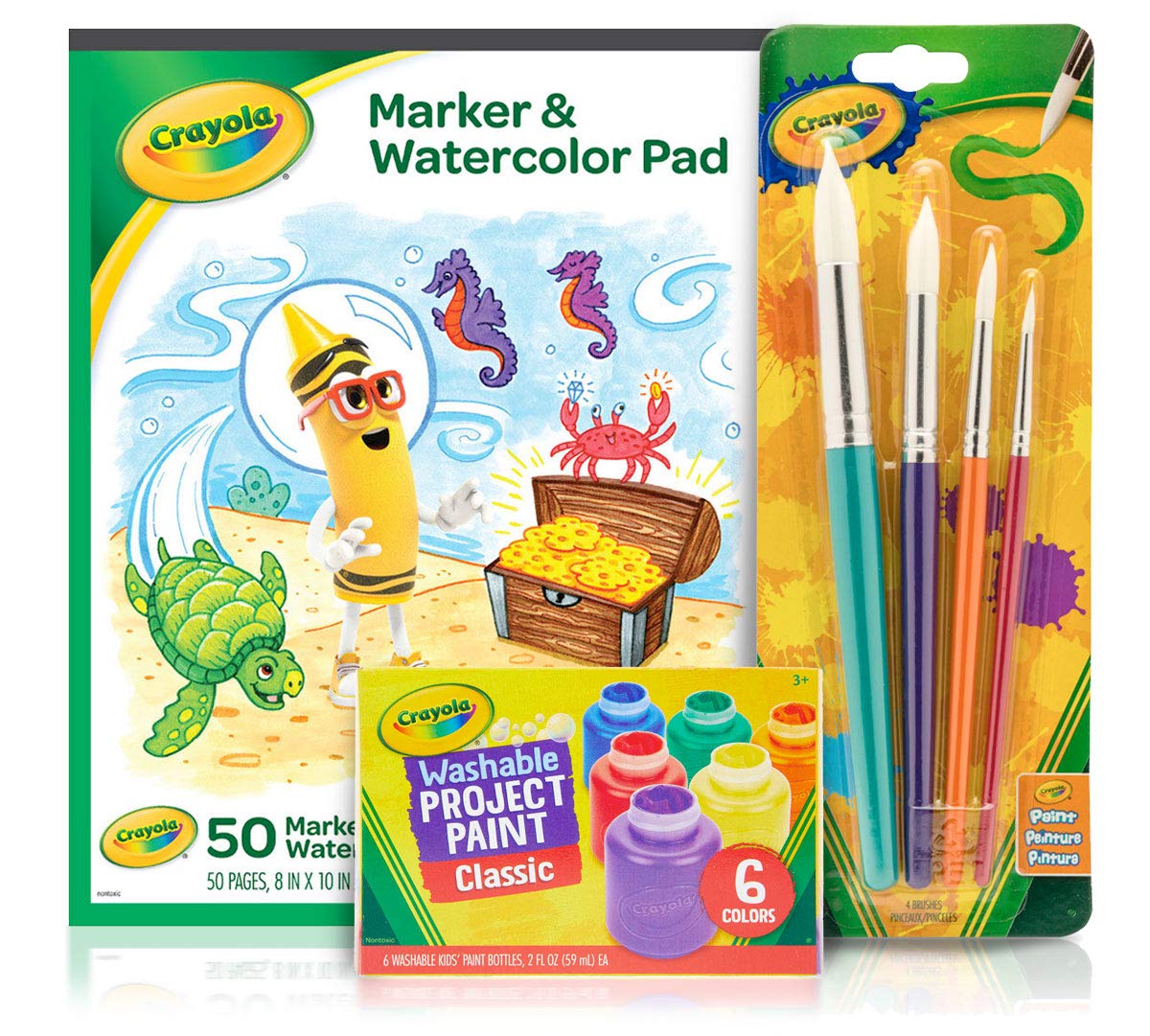 Crayola Kids Paint Set, Washable Kids Paint, Craft Supplies, Gift for Kids, Ages 3, 4, 5, 6, 7 [Amazon Exclusive]