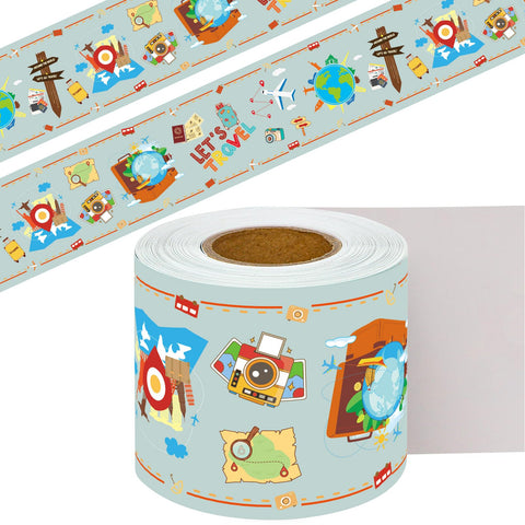 Travel The Map Bulletin Board Border Explore World Straight Border Trim for Back to School Classroom Decoration 52 ft