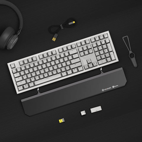 Hexgears X5pro Wireless Mechanical Keyboard, Triple Mode BT5.0/2.4G/USB-C Mechanical Keyboard with Kailh Box Red Switch, Hot Swappable 108 Keys Full Size Keyboard for Windows All Laptop Mac
