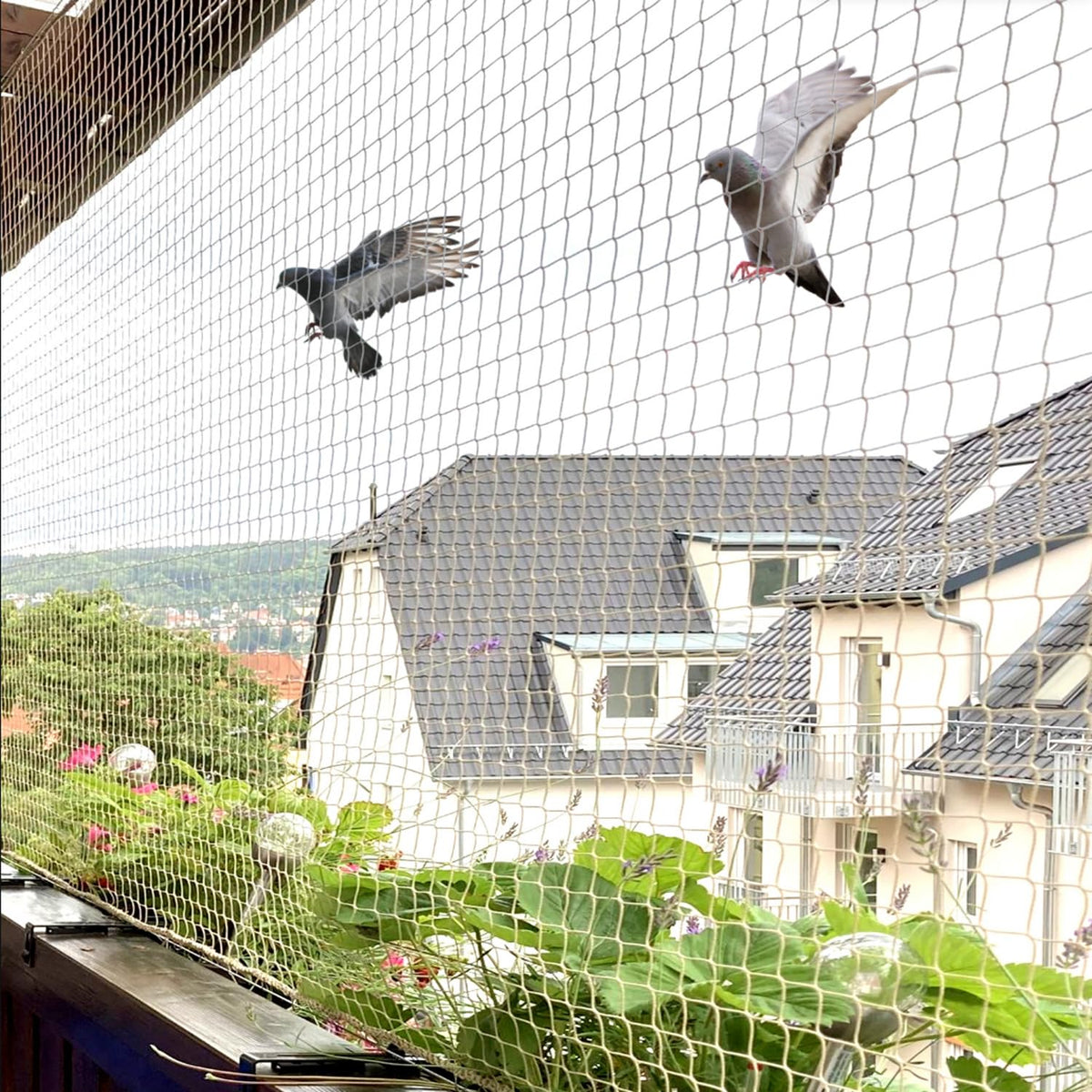 Mr. Right Pigeon Nets for Balconies, Anti Bird Control Net, Heavy Duty HDPE Mesh Net for Balconies (5x9ft), Installation Kit Included