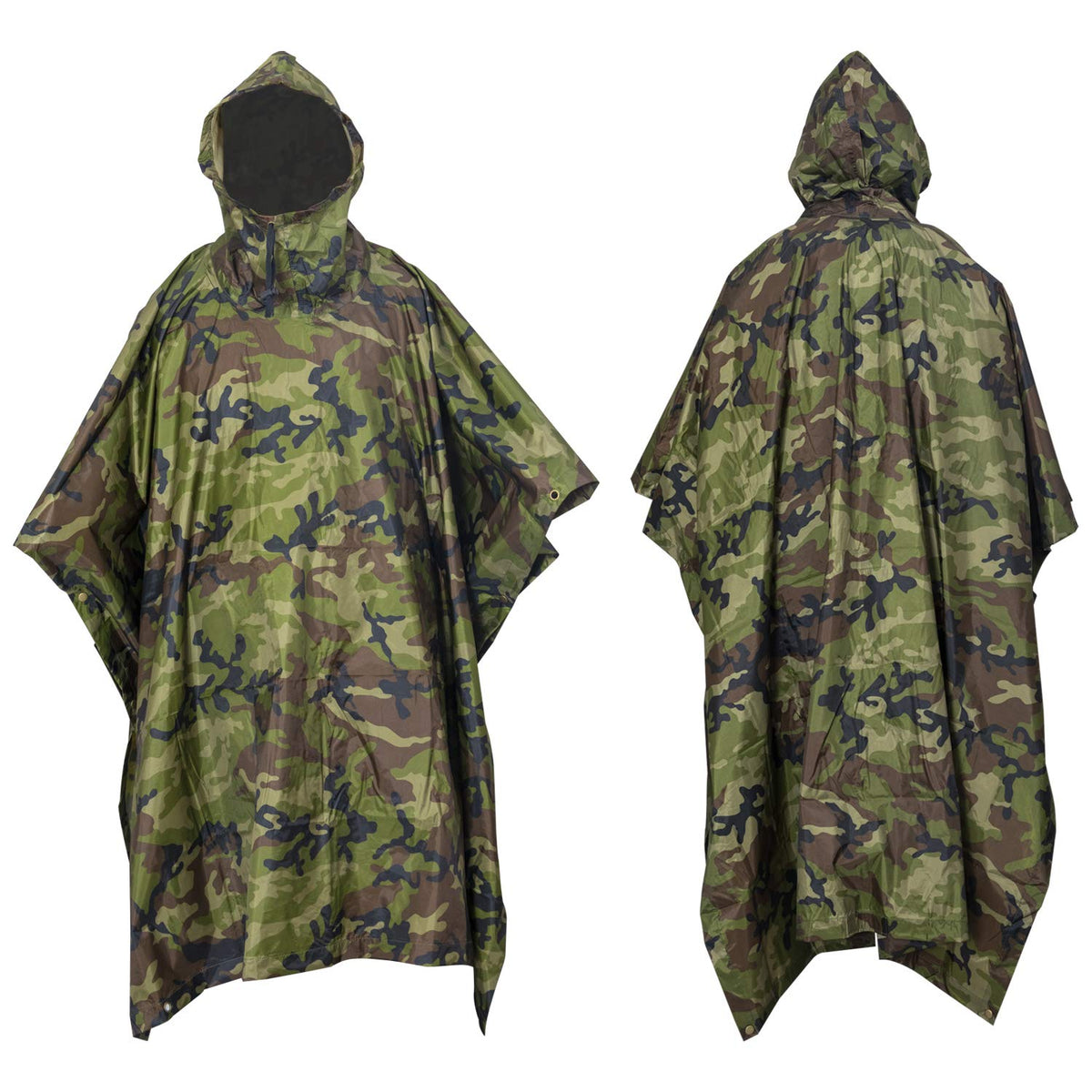 NITEHAWK Camouflage Waterproof Hooded Poncho Outdoor Camping Hiking Rain Wear