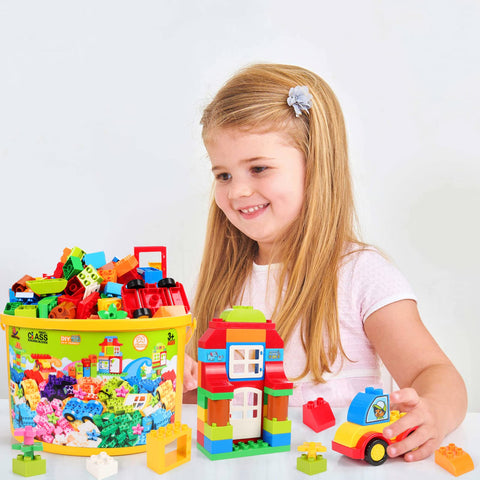 Large Building Blocks Set, 94 Pcs Classic Big Blocks STEM Toy Bricks, Kids Pre-School Toy Early Learning First Building Blocks, Ideal Great Gift for Toddler Boys Girls Age 3,4,5,6,7,8+