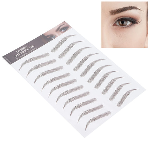 6D Eyebrow Tattoo Sticker Professional Waterproof Eyebrow Transfer Sticker Eyebrow Makeup Tool for Women and Girls (Brown)(BROWN-08)