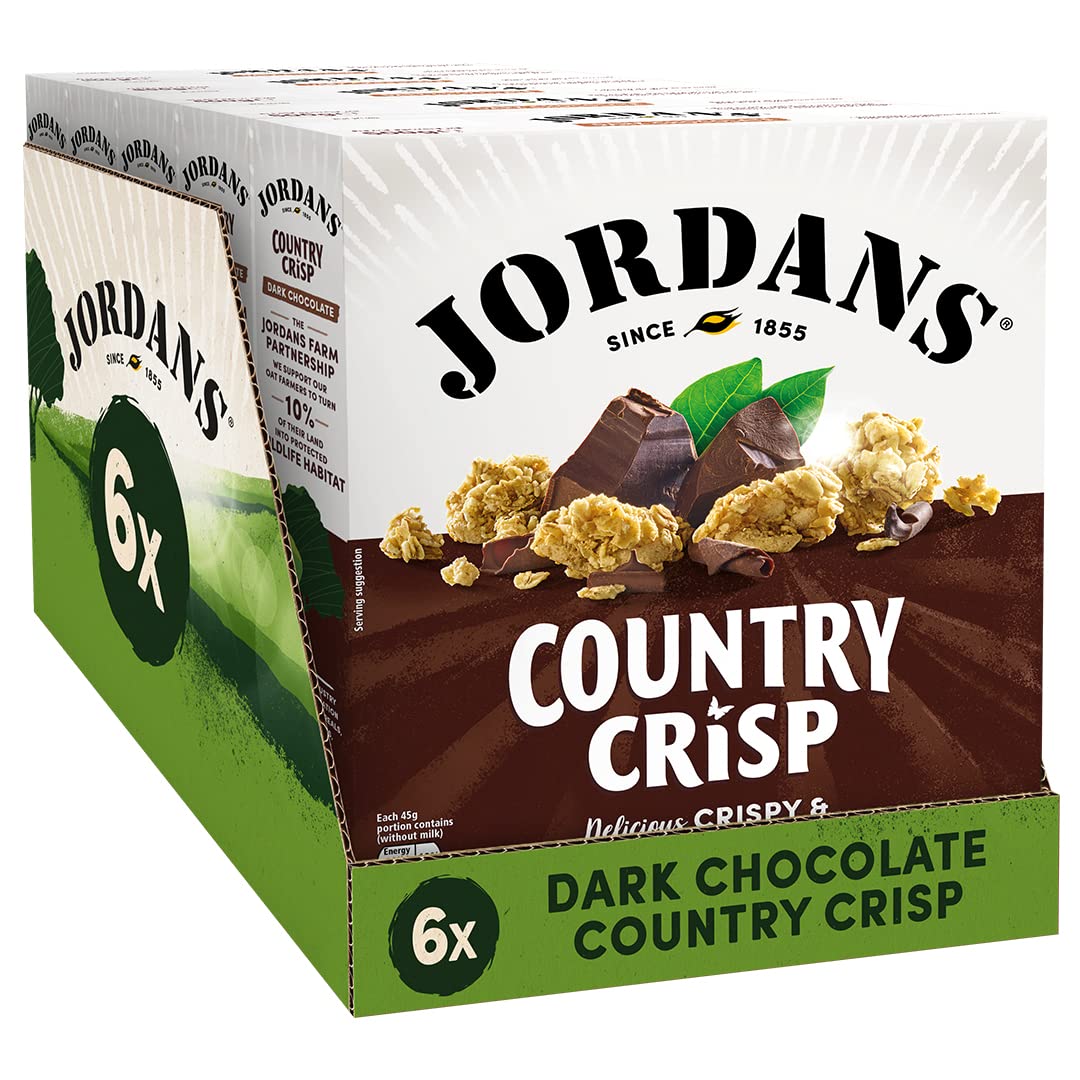 Jordans Country Crisp Dark Chocolate | Breakfast Cereal | Vegetarian | 6 PACKS of 500g