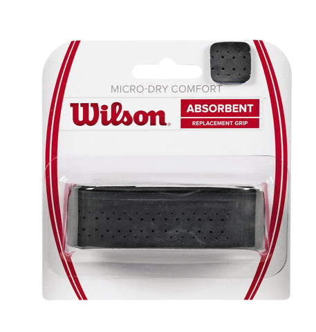 Wilson Overgrip, Micro-Dry Comfort, BasisOvergrip, Unisex, Black, 1 Pack, WRZ4211BK