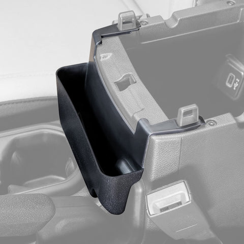 Quadratec Center Console Storage Organizer Tray - Fits Jeep Wrangler JL, JLU & Gladiator JT 2018-2022 - Non-Slip Liner - Small Item Phone, Keys, Money, Change, Holder - Interior Jeep Accessories