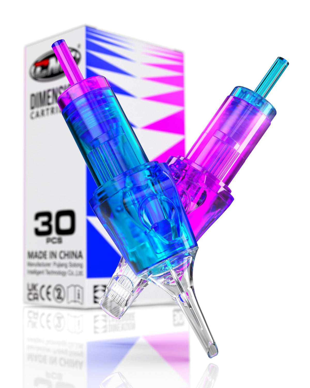 CNC 30 Pcs Tattoo Cartridges Needles Disposable Mixed #12 Standard Round Liner #10 Bugpin Curved Magnum Shader 3RL 5RL 7RL 9RL 7RM 15RM Tattoo Needles EN04C-30KIT-C