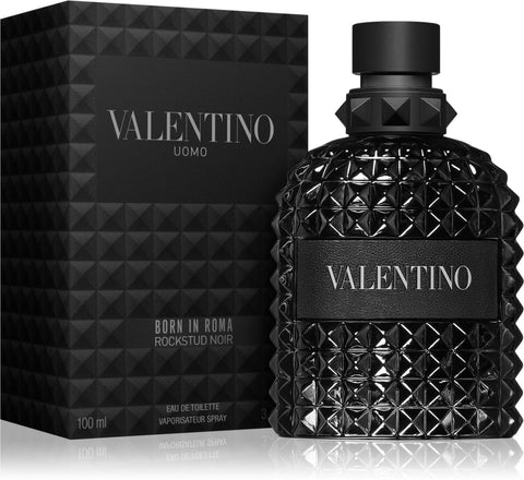Valentino Uomo Born In Roma Rockstud Noir EDT For Men 3.4 Fl Oz