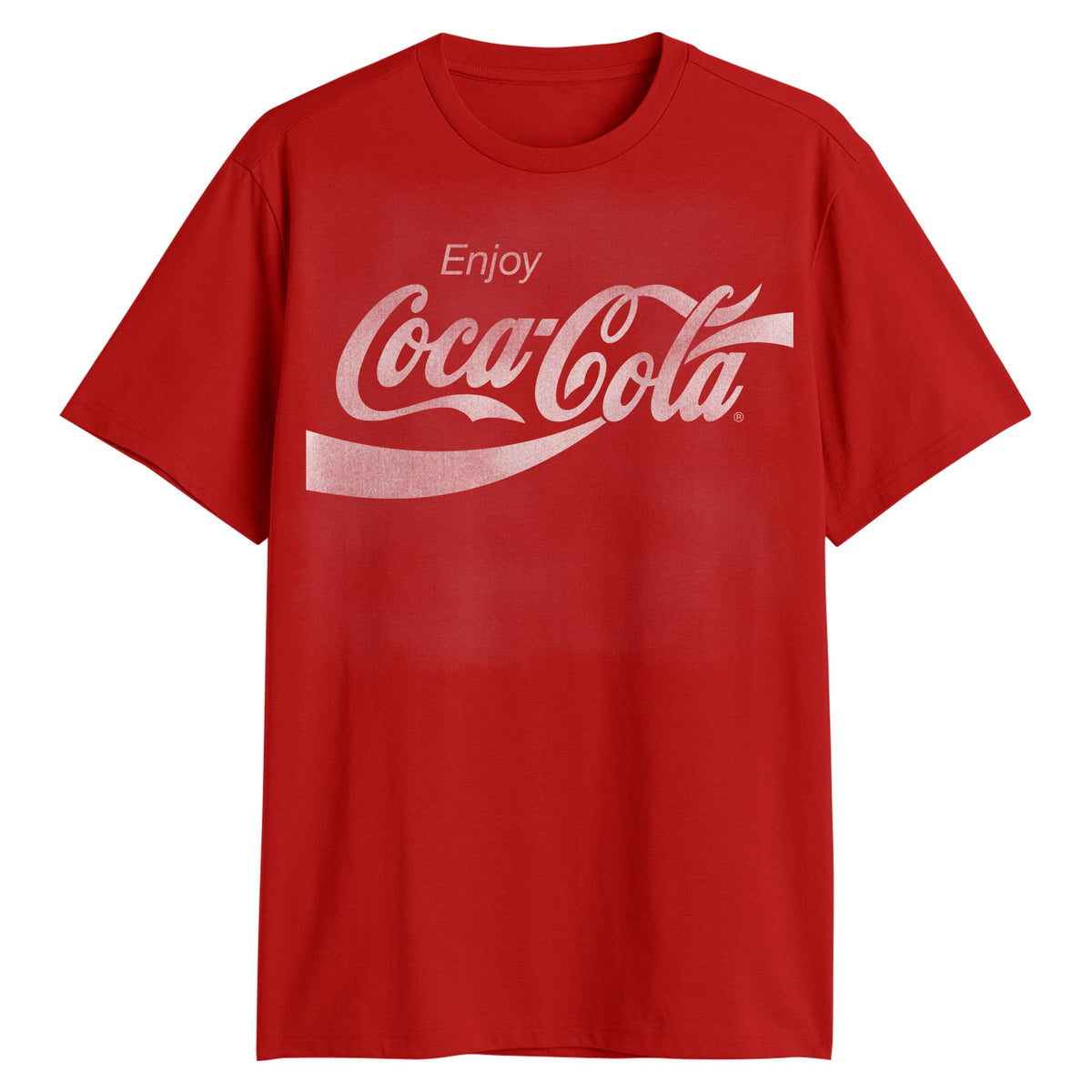 Coca-Cola Coke Classic Vintage 80's Adult Logo T-Shirt(Red,Large)
