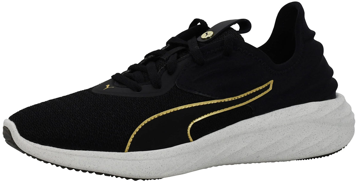 Puma Women's Better Foam Running Shoe, Emerge 3D Black-Team Gold, 8.5