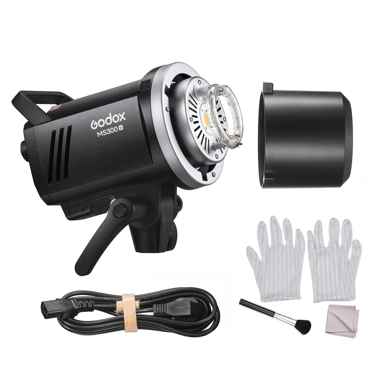Godox MS300-V Studio Flash Light Upgraded 300Ws Strobe Light 0.1-1.8S Recycle Time, 5600Â±200K, 2.4G Wireless X System with 10W LED Modeling Lamp Bowens Mount