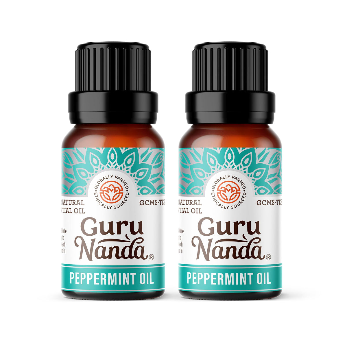 GuruNanda Peppermint Essential Oil, 100% Pure, Natural & Undiluted Aromatherapy Oil for Diffusers & DIY Recipes, Promotes Mental Clarity (2x0.5 Fl Oz)
