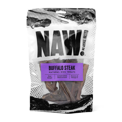 NAW | Buffalo Steaks | 200g Pack | Premium Dog Treats | Helps Support Healthy Dental Hygiene | 100% Buffalo | A Leaner Source Of Protein