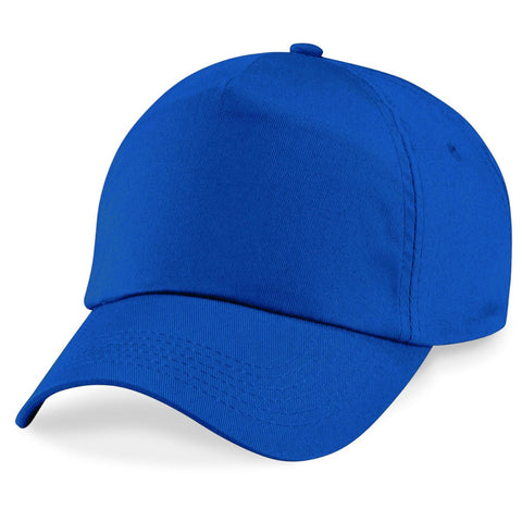 Beechfield - B10B Blue Baseball Cap - Sun Hat, Sports Cap, Boy's Cap, Girl's Cap, Sun Hat, Sports Hat - 100% Cotton Twill Unisex Kid's Cap