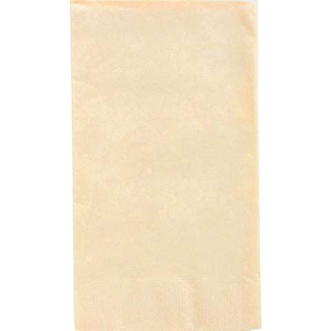 Vanilla Creme 2-Ply Guest Towels - 8" x 4" (Pack Of 40) - Luxury Paper Hand Towels For Parties & Events