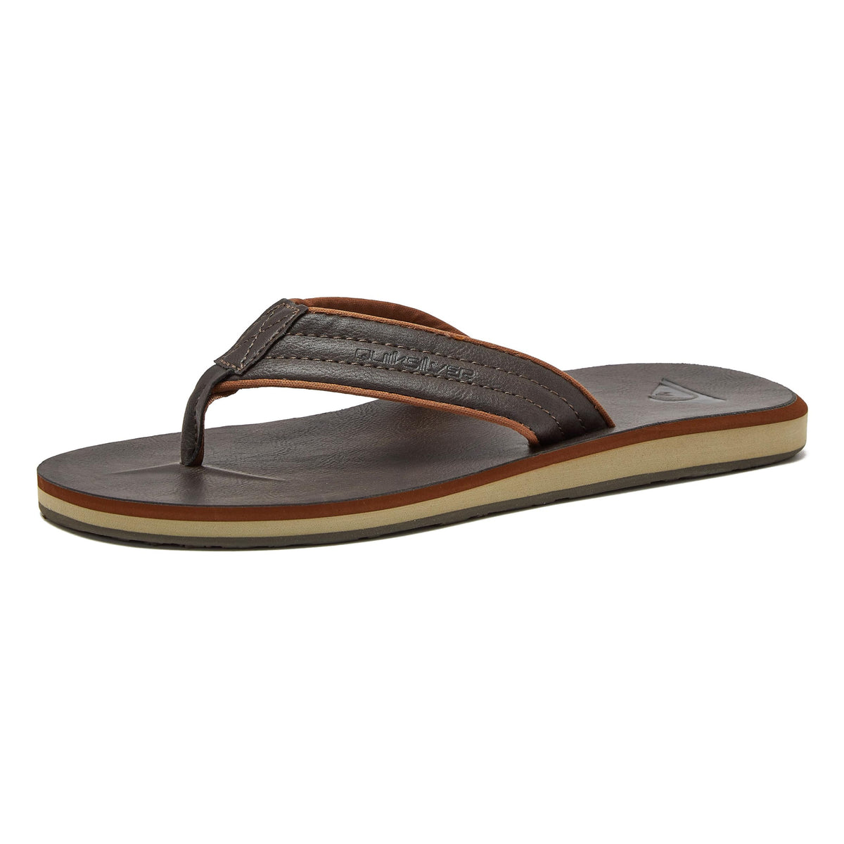Quiksilver Men's Carver Nubuck Sandal, Demitasse/Solid, 10