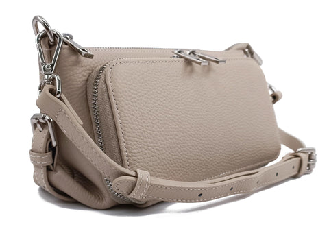 Esimileeya Off White Leather Purse Genuine Leather Purses for Women Real Leather Crossbody Bags for Women Trendy Small Womens Purses and Handbags Cream Handbag with Hand and Shoulder Straps