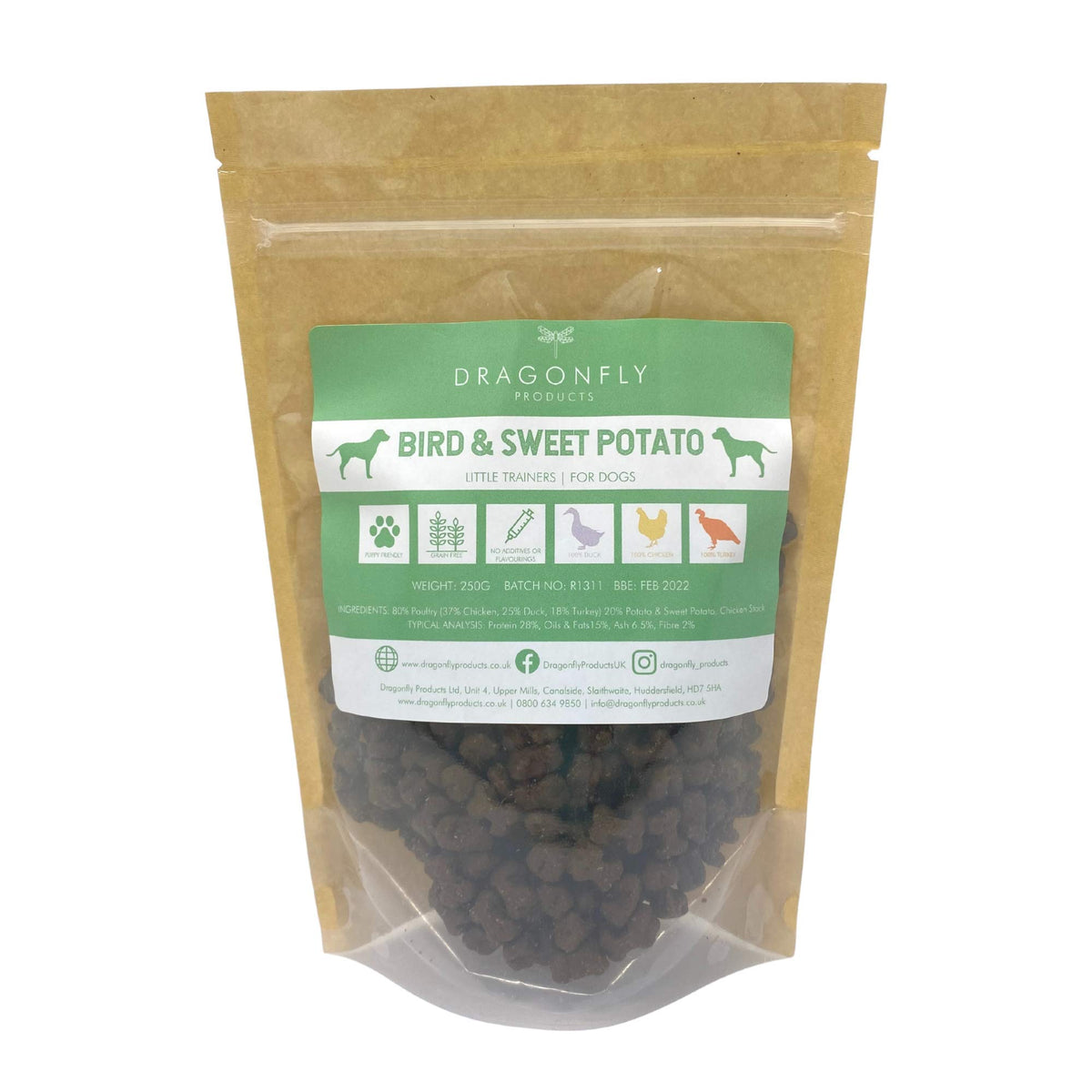 Dragonfly Products Grain Free Training Treats for Dogs and Puppies | 1000 Natural Healthy Treat Pack | 80% Poultry, 20% Potato & Sweet Potato | Hypoallergenic Snacks