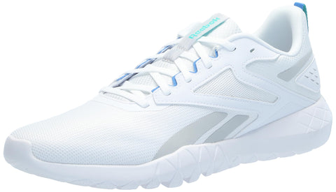 Reebok Men's Flexagon Energy Trail 4 Sneaker, Footwear White/Grey 1/Kinetic Blue, 8.5