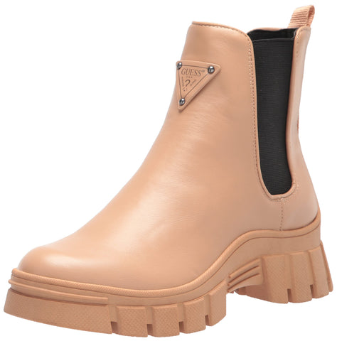 GUESS Women's HESTIA Combat Boot, Nude, 8.5