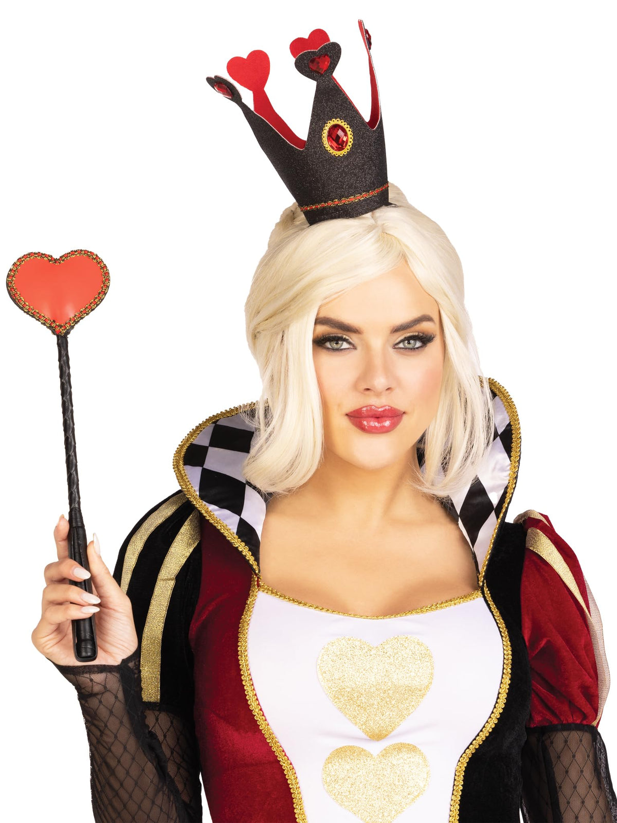 Leg Avenue Deluxe Queen of Hearts Black/Red One Size