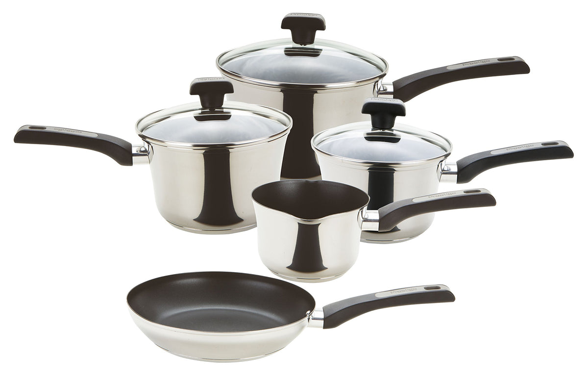 Prestige Durasteel Induction Stainless Steel Cookware, Silver, Set of 5