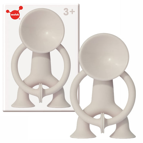 MOLUK 2843204 Oogi Junior Elastic Stretch Figure with Suction Cups, Silicone Educational, Creative Fun for Children from 3 Years, Motor Skills Toy, Beige