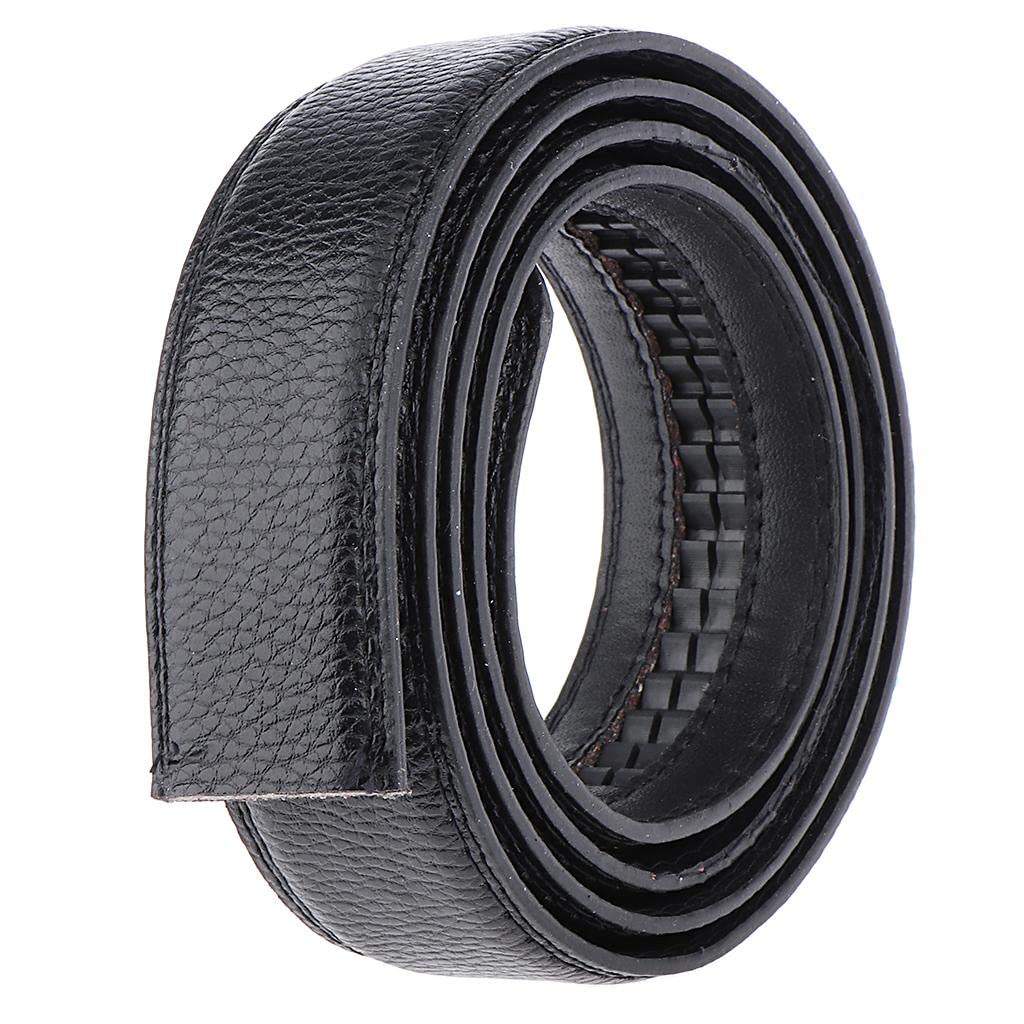 Fenteer Men' Ratchet Belt Replacement Waist Straps, without Buckle, Black