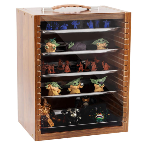 Display Case for Collectibles | Miniature Display Case | Store Your Figurines | Storage Case for Miniatures, Minifigure | Miniature Carrying Case | Secure Action Figure and Minifigure Display Case