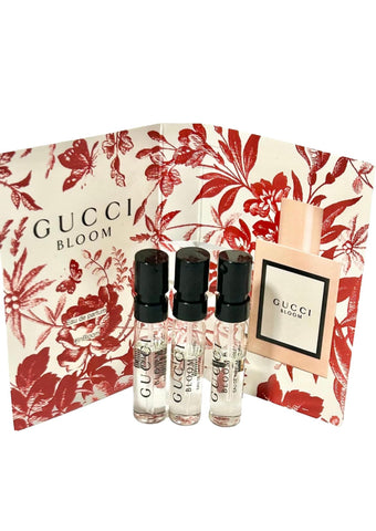 Gucci Bloom INTENSE Sample Perfume Women EDP Spray 1.5 ml / 0.05 oz - set of 3