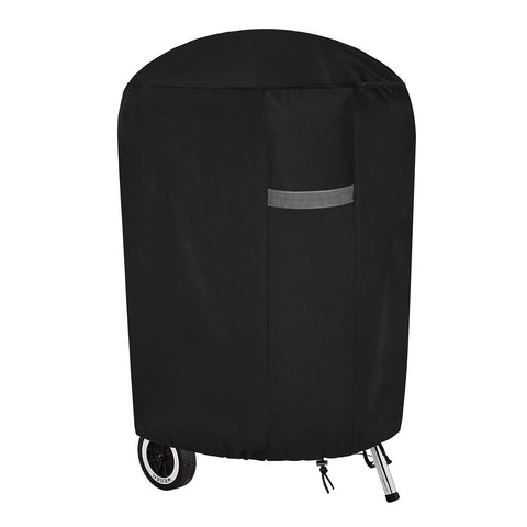 Dokon Kettle BBQ Cover Round Barbecue Cover Waterproof Heavy Duty 600D Oxford Fabric Outdoor Gas Grill Cover with Air Vent, Rip-Proof, Anti-UV, Windproof (Ø71 x 68cm) - Black