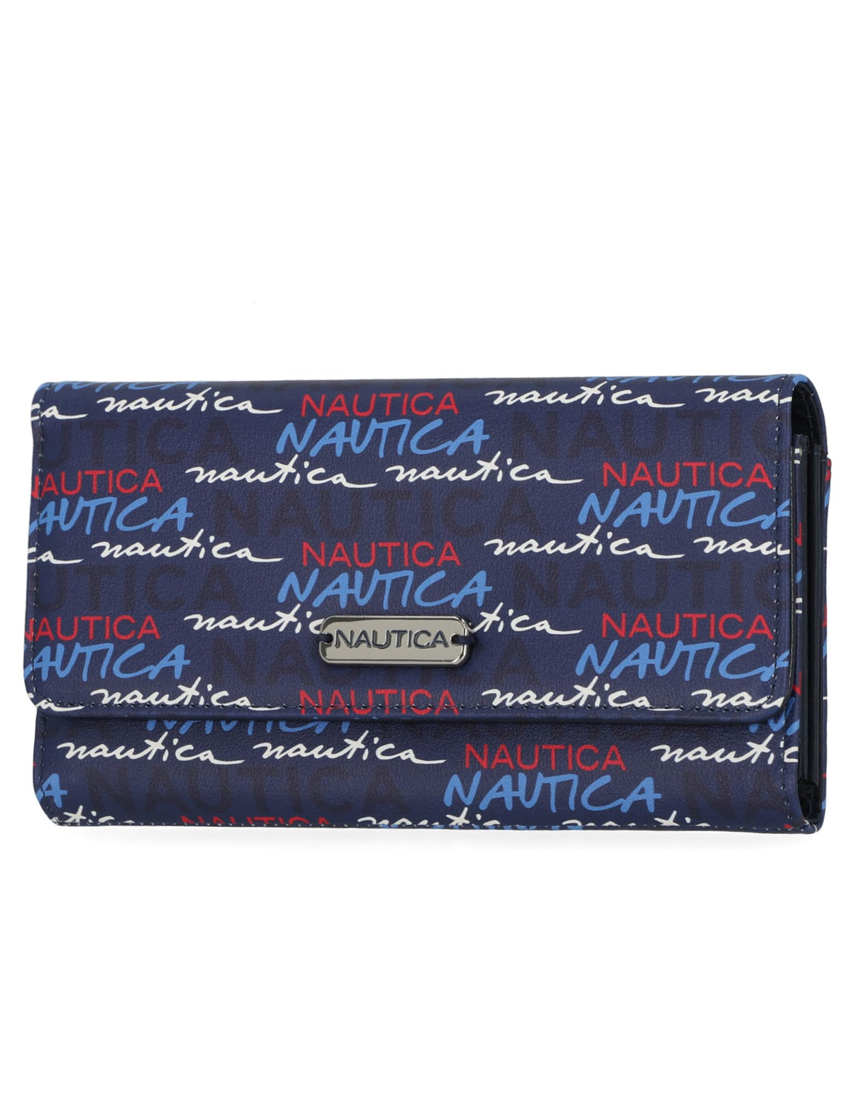 Nautica Money Manager RFID Slim and Small Wallet for Women - Credit Card Holder with Coin Purse and Zipper Wallet, Women's Clutch Organizer, Americana, One Size