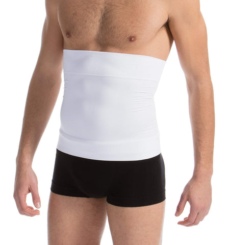 Farmacell Waist Trainer for Men, Tummy Control Shapewear, Mens Girdle for Stomach, Made in Italy, 405 White, XXL