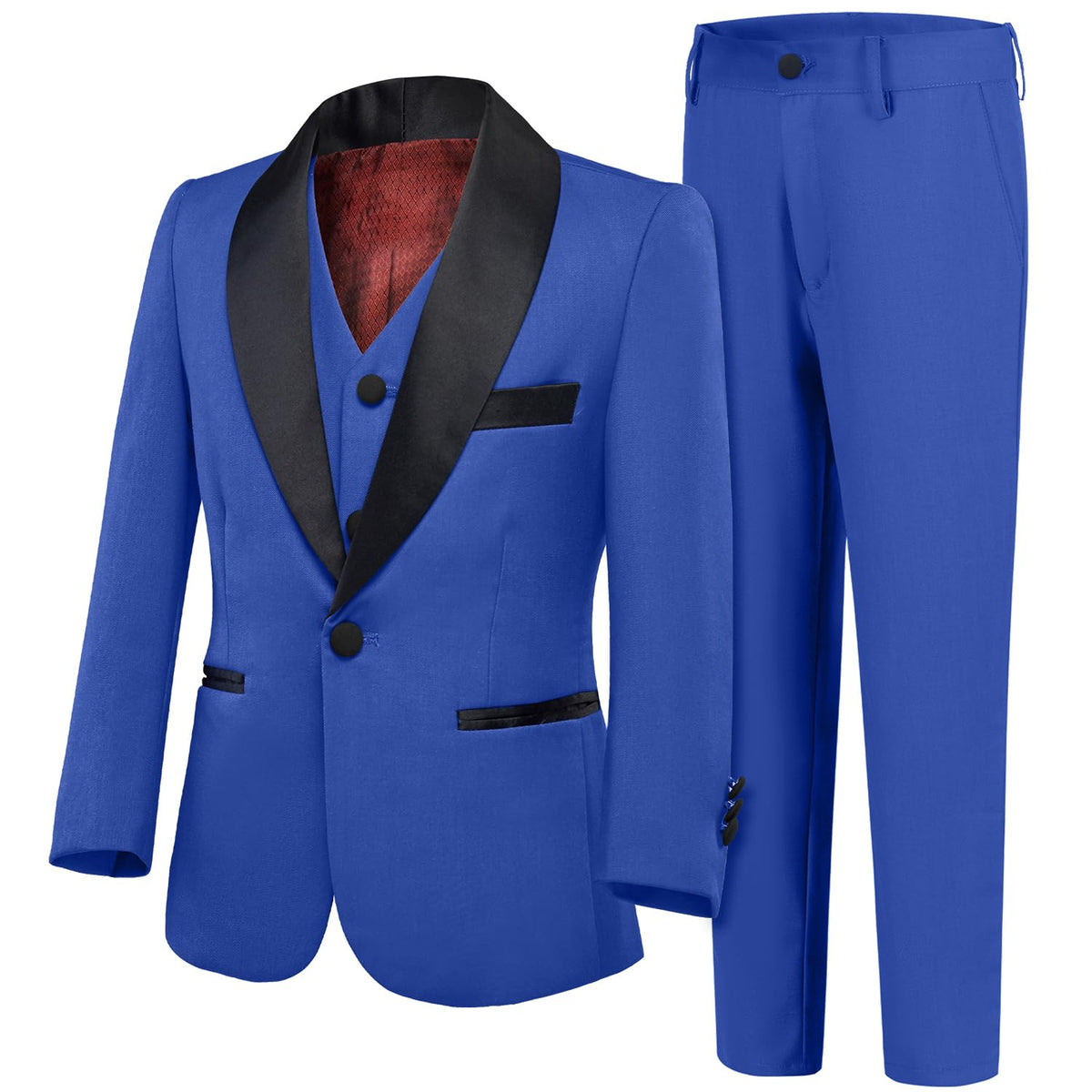 Boys Suit Kids Suits for Little Boys 3 Pieces Slim Fit Suits Formal Boy Dress Clothes Wedding Tuxedo Ring Bearer Outfit Royal Blue Size 5