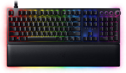 Razer Huntsman V2 (Analog Switch) - Optical Gaming Keyboard with Near-Zero Input Latency (Analog Optical-Mechanical Switches, Doubleshot PBT Keycaps, Detachable USB-C Cable) US Layout | Black
