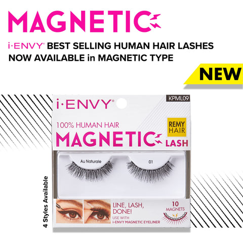 KISS i Envy Magnetic Human Hair Lashes Double Strength Reusable Lashes Easy To Apply, Everyday Wearable False Eyelashes